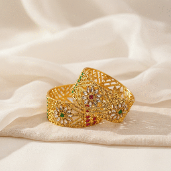 Kundan Meenakari Bangles | Radiant Jewels Store