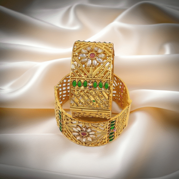 Kundan Meenakari Bangles RJS | Radiant Jewels Store