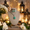 Mint Green CZ Necklace Set | Radiant Jewels Store