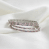 Pink Stone & CZ-Silver Bangles | Radiant Jewels Store