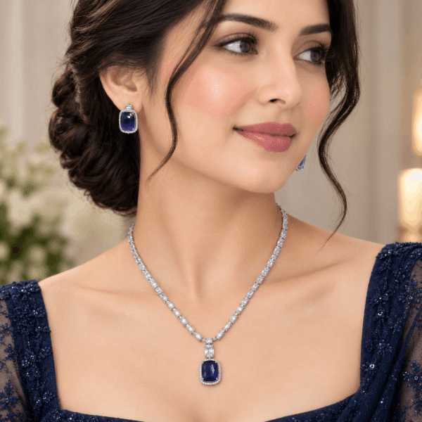 Purple Stone CZ Necklace rjs | Radiant Jewels Store