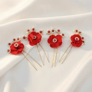 Rose & Pearl Hair Pins | Radiant Jewels Store