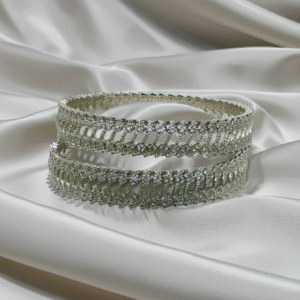 Silver Plated Designer Bangles | Radiant Jewels Store