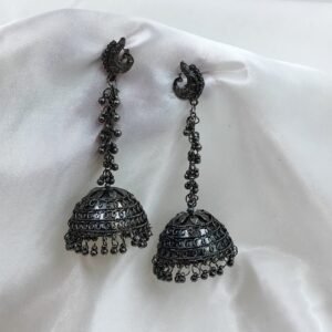 Black oxidised earrings | Radiant Jewels Store