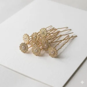 CZ Flower Hair Pins | Radiant Jewels Store