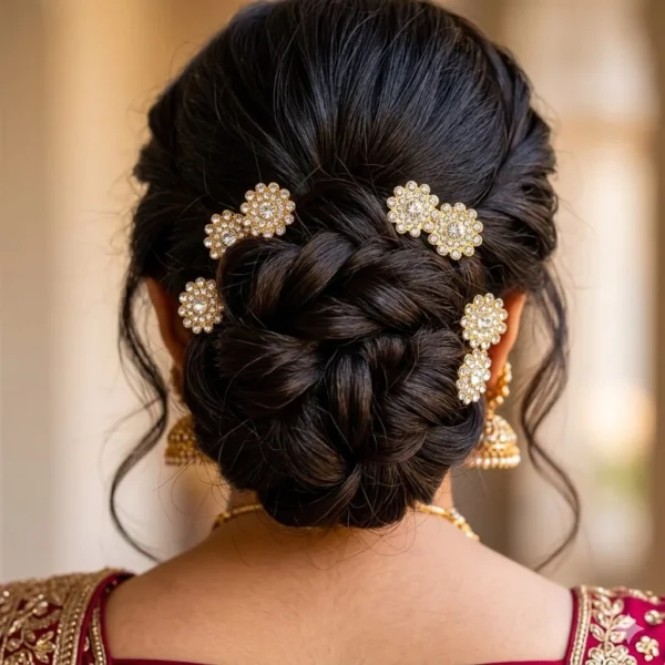 CZ Flower Hair Pins RJS | Radiant Jewels Store