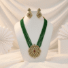 Green-Beads Kundan Necklace Set| Radiant Jewels Store