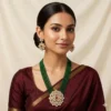 Green Beads Kundan Necklace Set | Radiant Jewels Store