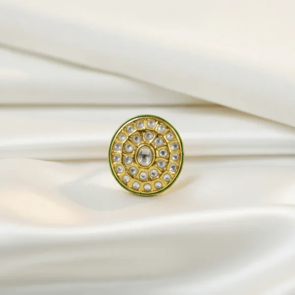 Kundan Cocktail Ring  | Radiant Jewels Store