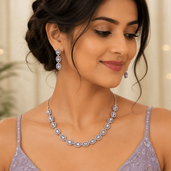 AD Necklace Set rjs | Radiant Jewels Store
