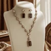 Black Stone Necklace Set | Radiant Jewels Store