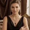 Black Stone Necklace Set | Radiant Jewels Store