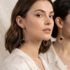 Black and Golden Earrings RJS | Radiant Jewels Store