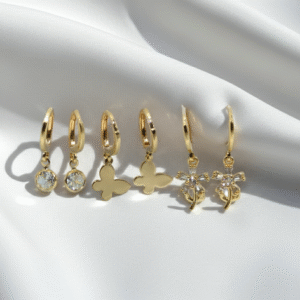 Gold-Plated Huggie Earrings | Radiant Jewels Store