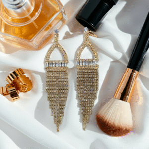 Gold Tassel Earrings| Radiant Jewels Store
