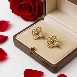 Golden Clover Studs | Radiant Jewels Store