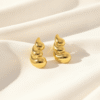 Golden Teardrop Earrings RJS | Radiant Jewels Store