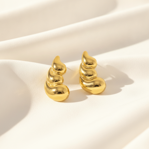 Golden Teardrop Earrings RJS | Radiant Jewels Store