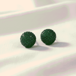 Green Nano Setting Earrings | Radiant Jewels Store