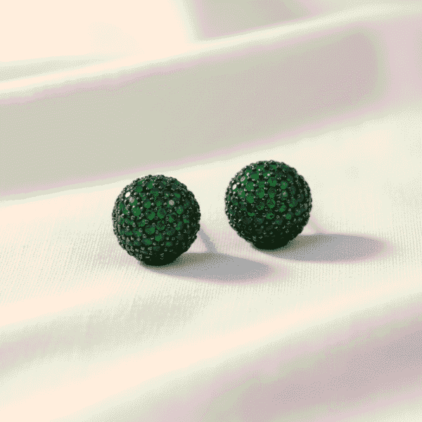 Green Nano Setting Earrings | Radiant Jewels Store