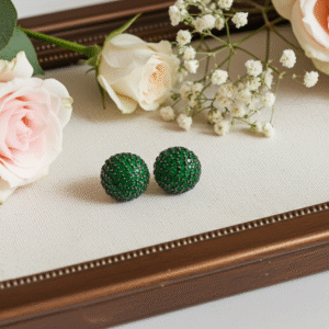 Green Stud Earrings RJS | Radiant Jewels Store