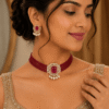 Maroon Choker Set  RJS1 | Radiant Jewels Store