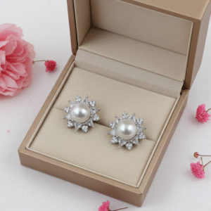 Pearl Stud Earrings| Radiant Jewels Store