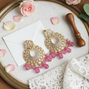 Pink Crystal Earrings| Radiant Jewels Store
