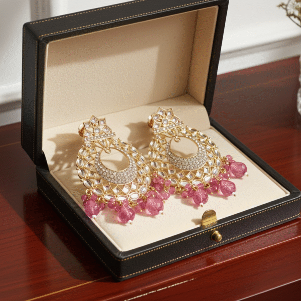 Pink Crystal Earrings RJS| Radiant Jewels Store