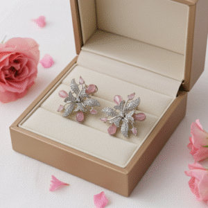 Pink Floral Earrings| Radiant Jewels Store
