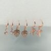 Rose Gold Tri Earrings RJS | Radiant Jewels Store