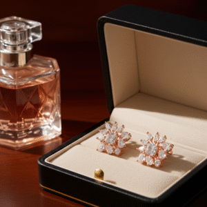Rosegold Stud Earrings | Radiant Jewels Store