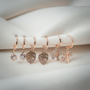 Rosegold Tri Earrings | Radiant Jewels Store