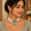 Sky blue Choker Necklace Set RJS | Radiant Jewels Store