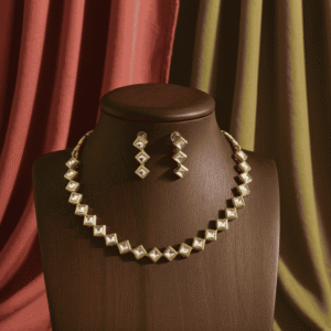 Square Simple Kundan Set (1) | Radiant Jewels Store