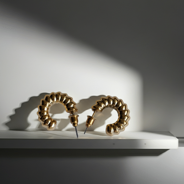 Twisted Hoop Earrings RJS | Radiant Jewels Store