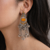 Women Silver Plated Oxidised Ghungroo Beaded Earrings RJS | Radiant Jewels Store