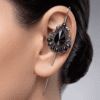 Black Oxidised Ear Pins1 | Radiant Jewels Store