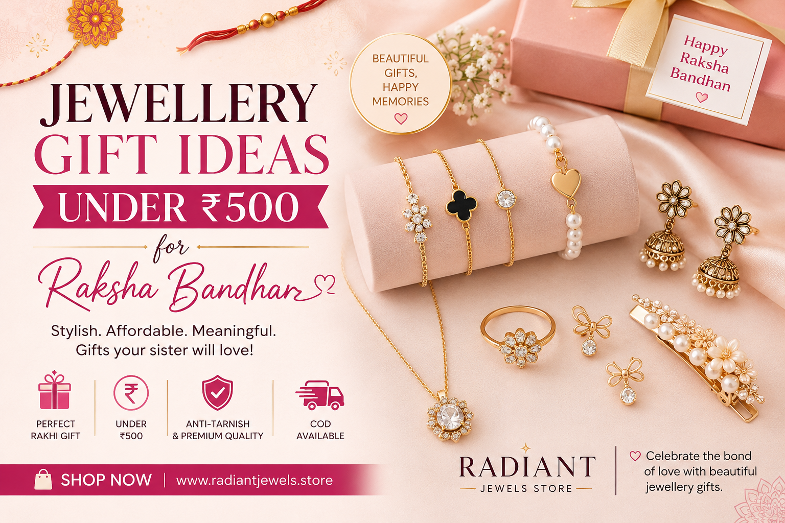 Jewellery Gift ideas for Raksha Bandhan| Radiant Jewels Store