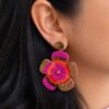 Orange Pink Handmade Earrings | Radiant Jewels Store